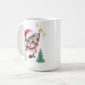Frohe Weihnachten Miezekatze! Kaffeetasse (Vorderseite Links)