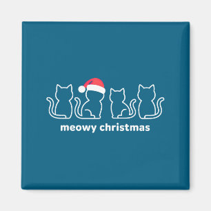 Frohe Weihnachten Miezekatze Katze Kitten Katzen S Magnet
