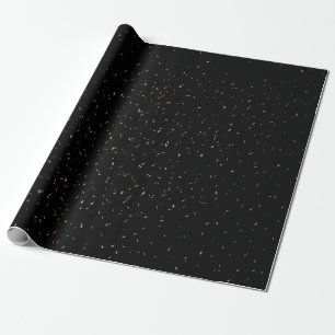 Frohe Weihnachten Mini Gold Star Muster in Schwarz Geschenkpapier