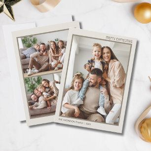 Frohe Weihnachten Minimal 4 Familienfoto-Collage