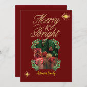 Frohe Weihnachten Minimal helle Bogen Foto (Vorne/Hinten)