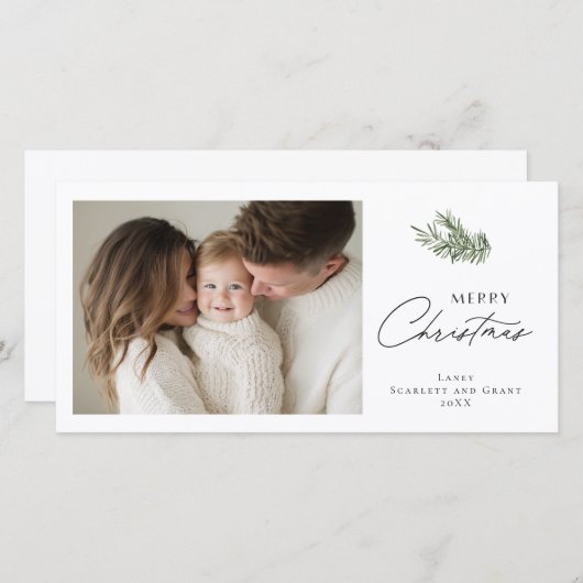 Frohe Weihnachten Minimal Holiday Bouquet (Vorne/Hinten)