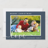 Frohe Weihnachten Minimal Simple Family Foto (Vorderseite)