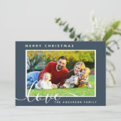 Frohe Weihnachten Minimal Simple Family Foto (Stehend Vorderseite)