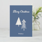 Frohe Weihnachten Minimal Weihnachtsbaum Blue (Stehend Vorderseite)