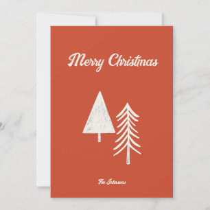 Frohe Weihnachten Minimal Weihnachtsbaum Red