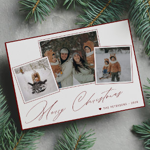 Frohe Weihnachten minimale Schrift 3 Foto-Collage