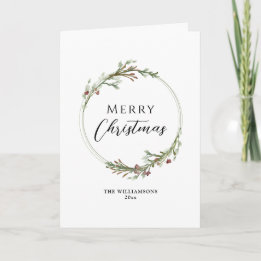 Frohe Weihnachten Minimale Wasserfarben Girlande