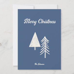 Frohe Weihnachten Minimale Weihnachtsbaum Blau