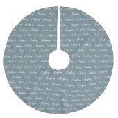 Frohe Weihnachten Minimalist Schrift Polyester Weihnachtsbaumdecke (Vorderseite)