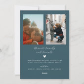 Frohe Weihnachten Minimalistisch Arch Blue (Rückseite)