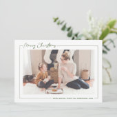 Frohe Weihnachten Minimalistisch | Elegantes Foto (Stehend Vorderseite)