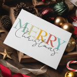 Frohe Weihnachten Minimalistisch farbenfroh einfac Karte<br><div class="desc">Dieses Design kann durch Auswahl der Option Design bearbeiten personalisiert werden. Sie können auch auf andere Gegenstände übertragen. Kontaktieren Sie mich unter colorflowcreations@gmail.com oder nutzen Sie die Chat-Option oben auf der Seite, wenn Sie dieses Design auf einem anderen Produkt haben möchten oder Hilfe benötigen. Sehen Sie mehr von meinen Designs...</div>