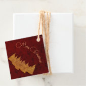 Frohe Weihnachten - minimalistisch - goldene Tanne Geschenkanhänger (Beispiel)