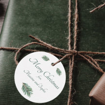 Frohe Weihnachten minimalistisch grüne Pine elegan