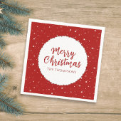 Frohe Weihnachten Minimalistisch Simple Calligraph Serviette