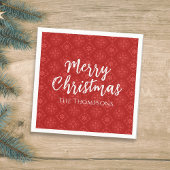 Frohe Weihnachten Minimalistisch Simple Snowflake Serviette