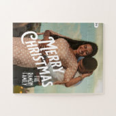 Frohe Weihnachten Minimalistisch und modern Foto Puzzle (Horizontal)