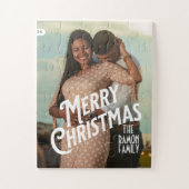 Frohe Weihnachten Minimalistisch und modern Foto Puzzle (Vertikal)