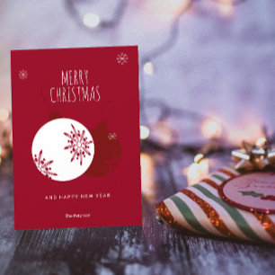 Frohe Weihnachten Minimalistische Blasen-Grußkar Karte