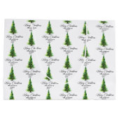 Frohe Weihnachten Minimalistische Pine Tree Wasser Große Geschenktüte (Rückseite)