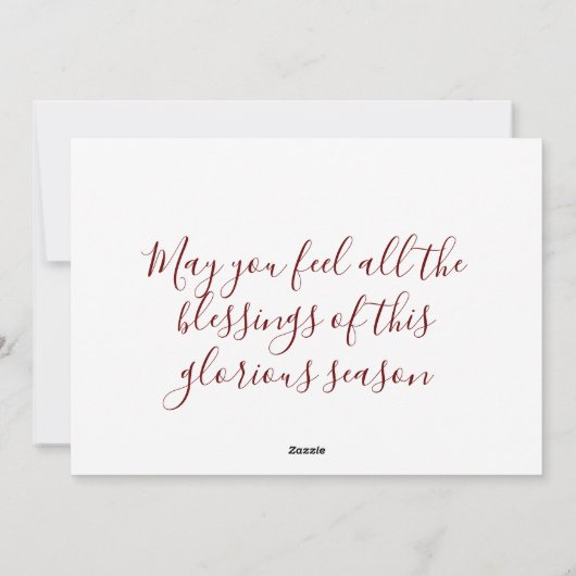 Frohe Weihnachten Minimalistische Pine Wreath & Re (Rückseite)