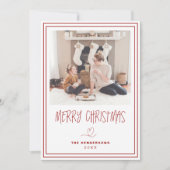 Frohe Weihnachten Minimalistische Weihnachtskarte Einladung (Vorderseite)