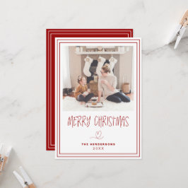 Frohe Weihnachten Minimalistische Weihnachtskarte Einladung