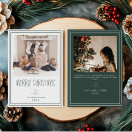 Frohe Weihnachten Minimalistische Weihnachtskarte  Einladung