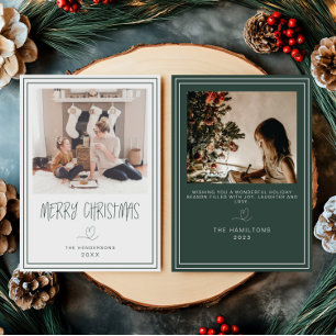 Frohe Weihnachten Minimalistische Weihnachtskarte Einladung