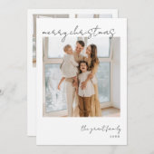 Frohe Weihnachten Minimalistischen Foto Weihnachts (Vorne/Hinten)