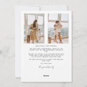 Frohe Weihnachten Minimalistischen Foto Weihnachts (Rückseite)