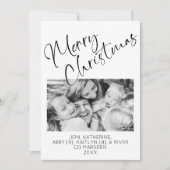 Frohe Weihnachten Minimalistischen Urlaub Ein Foto Einladung (Vorderseite)