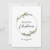 Frohe Weihnachten Minimalistischer Kranz (Vorderseite)