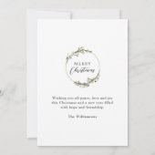 Frohe Weihnachten Minimalistischer Kranz (Rückseite)