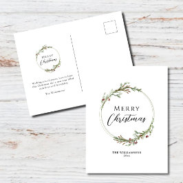 Frohe Weihnachten Minimalistischer Kranz