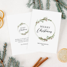 Frohe Weihnachten Minimalistischer Kranz