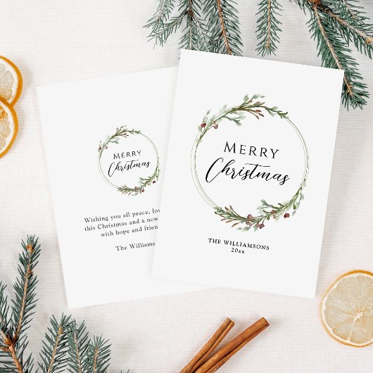 Frohe Weihnachten Minimalistischer Kranz