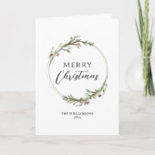 Frohe Weihnachten Minimalistischer Kranz (Vorderseite)