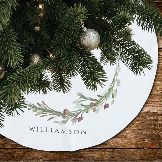 Frohe Weihnachten Minimalistischer Kranz Polyester Weihnachtsbaumdecke