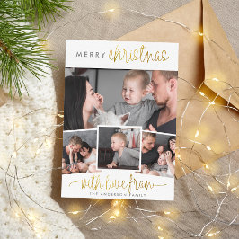 Frohe Weihnachten | Minimalistisches Gold 4-FotoCo