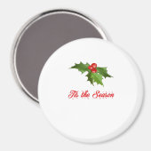 Frohe Weihnachten Mistelzweig Magnet (Vorderseite/Rückseite)