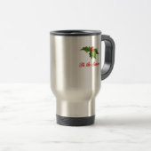 Frohe Weihnachten Mistelzweig Reisebecher (VorderseiteRechts)