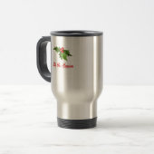 Frohe Weihnachten Mistelzweig Reisebecher (Vorderseite Links)