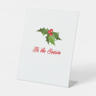 Frohe Weihnachten Mistelzweig Sockelschild