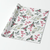 Frohe Weihnachten Mistletoe Geschenkpapier (Ungerollt)