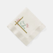 Frohe Weihnachten Mistletoe Red Green Gold Elegant Serviette (Ecke)