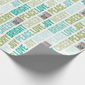 Frohe Weihnachten mit 1 Horizontal Foto White Geschenkpapier (Ecke)