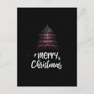 Frohe Weihnachten mit amerikanischer Flagge