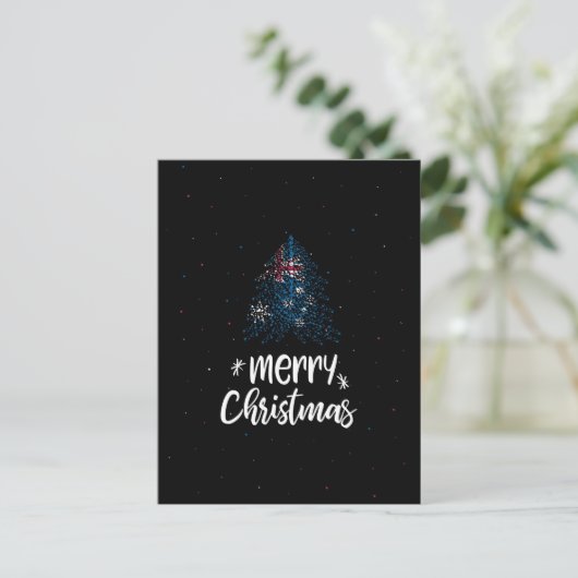 Frohe Weihnachten mit australischer Flagge (Stehend Vorderseite)